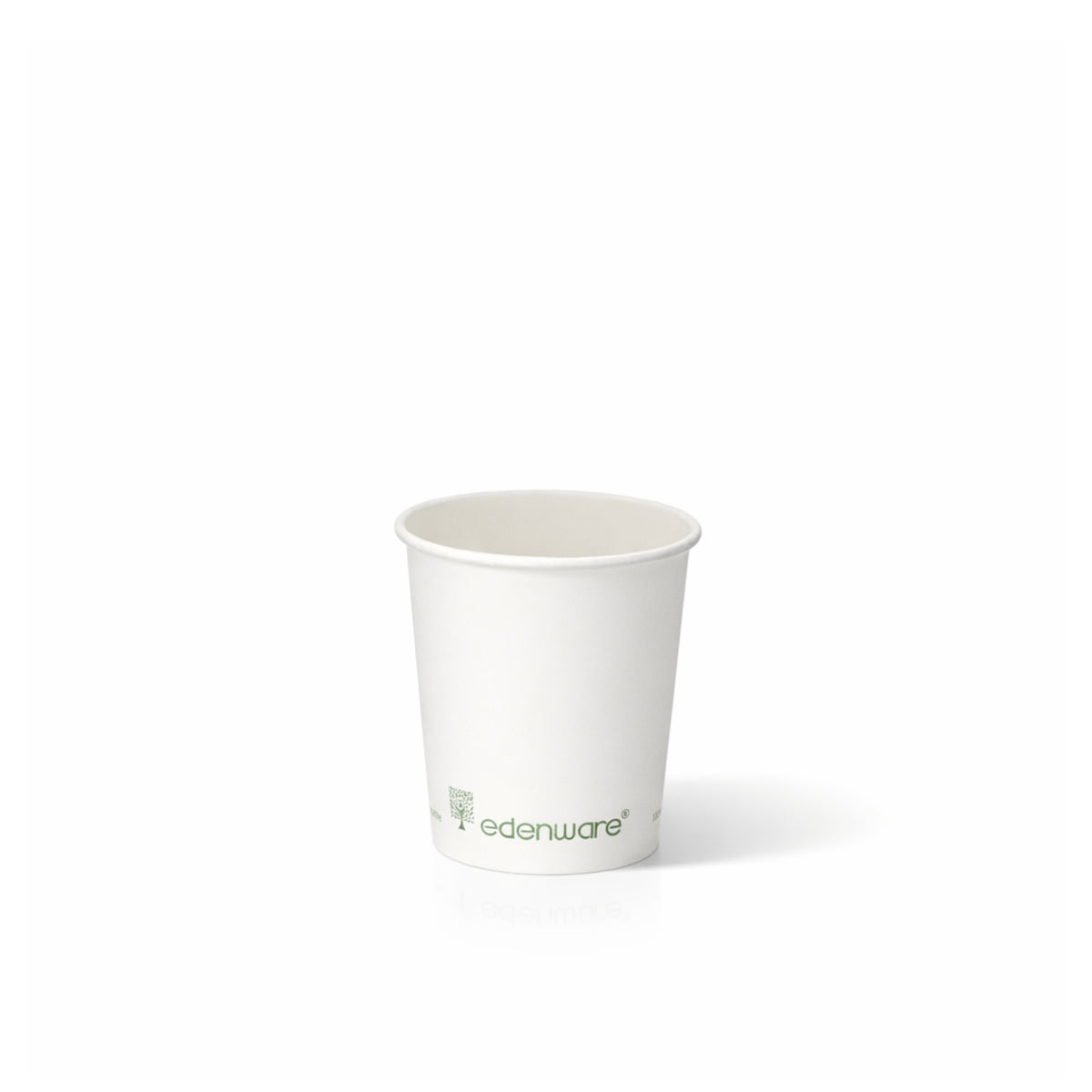 Compostable White paper cup on a white background