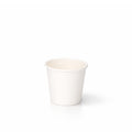 White paper cup on a white background