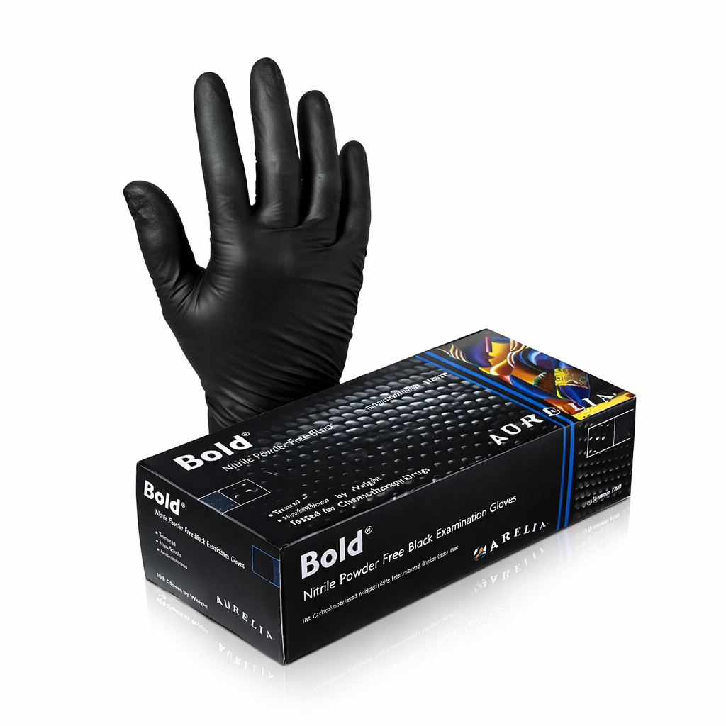 Aurelia Bold - Black Nitrile (Powder Free) Extra Large