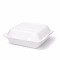 9" Bagasse Square Clamshell Boxes