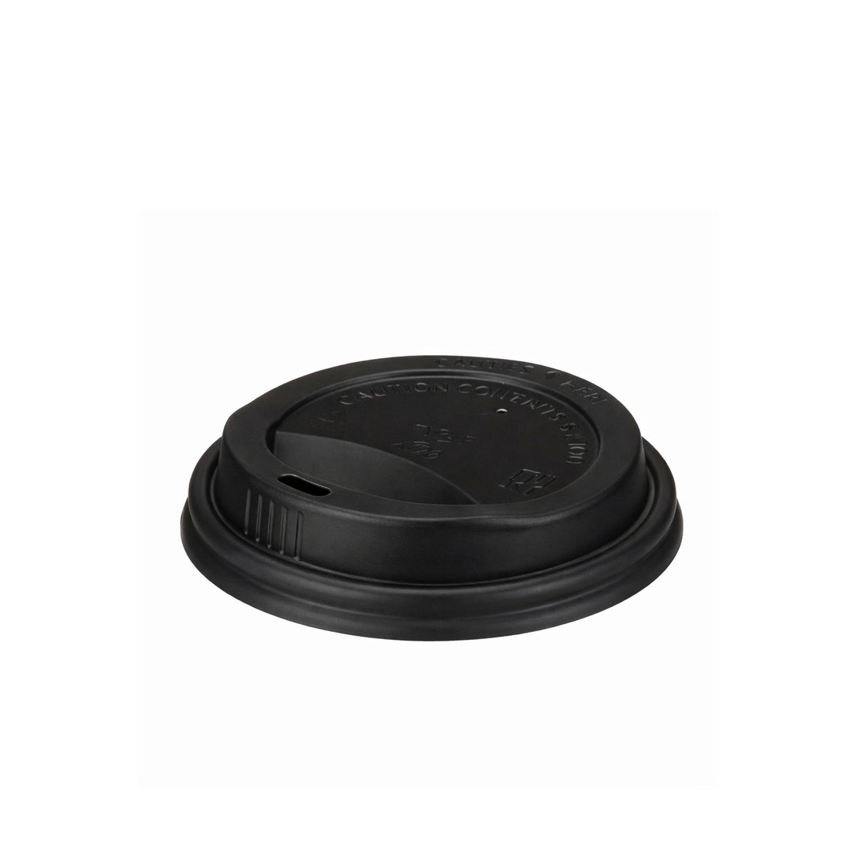Black CPLA Sip-through Lids For 12 - 16oz