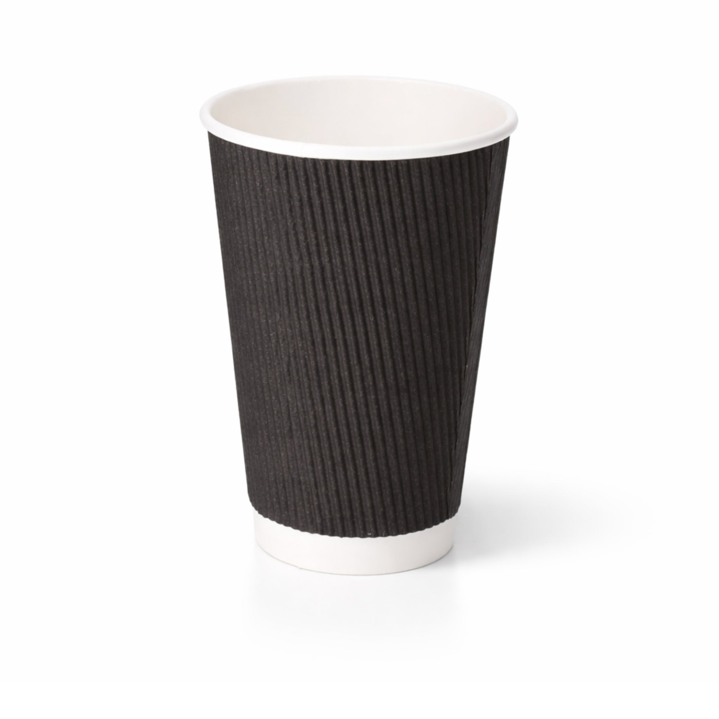 16oz Black Ripple Wall Paper Cups