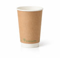 16oz Compostable Kraft Double Wall Paper Cups