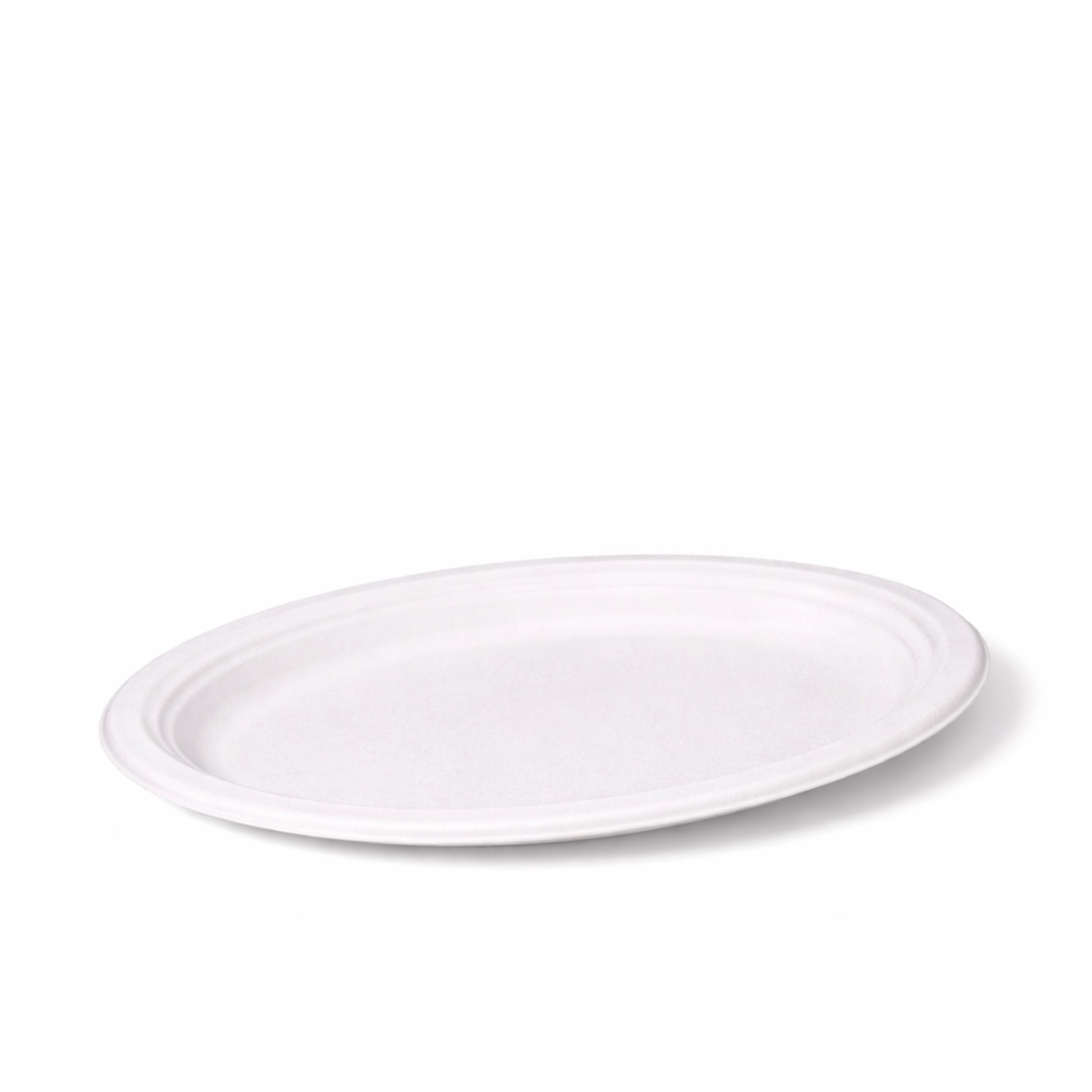 10" x 12" Oval Bagasse Plates