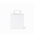 Small White Paper Bags - Flat Handle