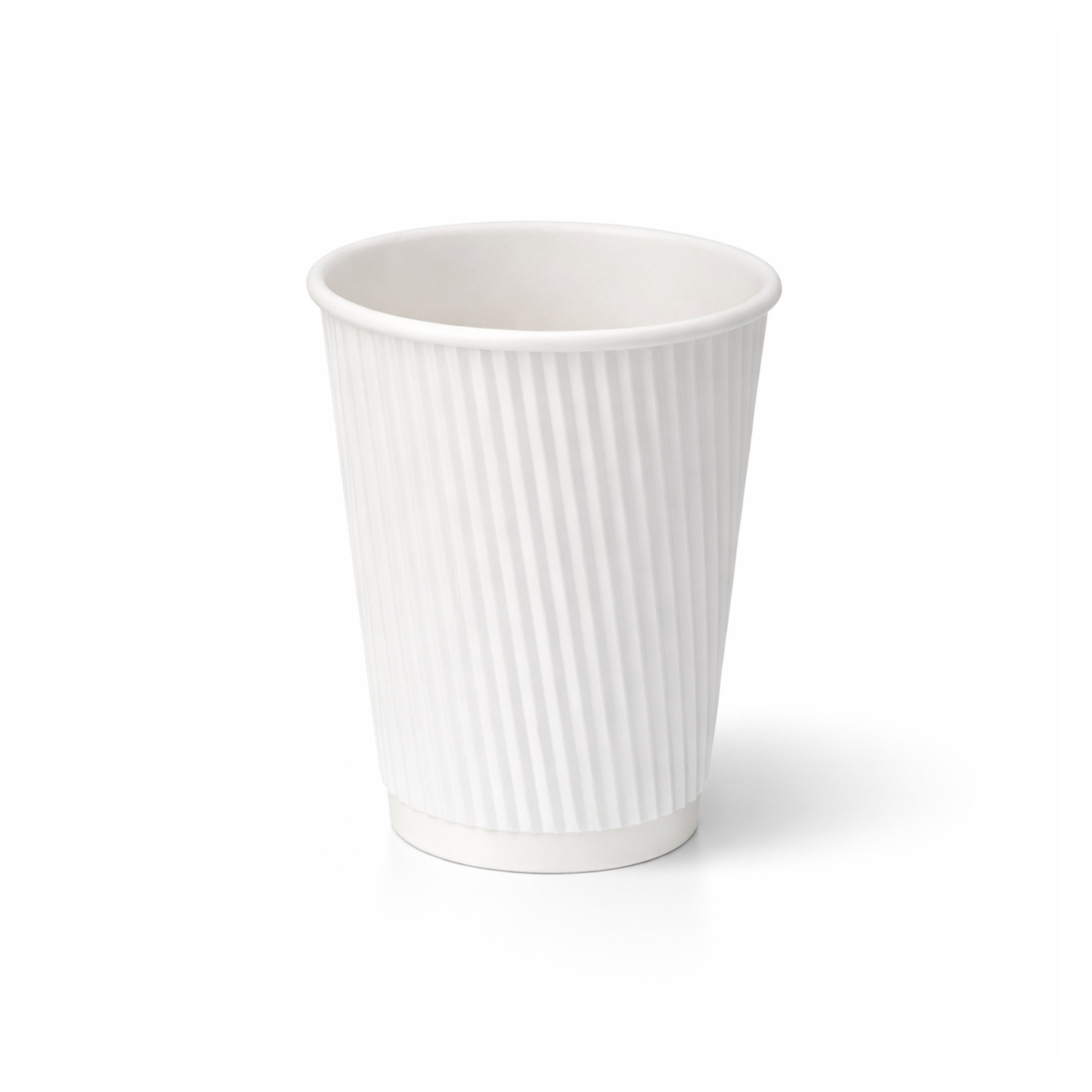 12oz White Ripple Wall Paper Cups