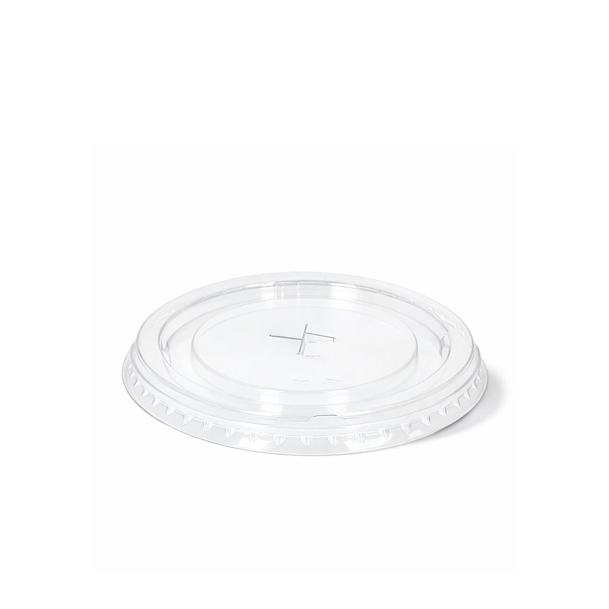 Clear Flat Lids with Straw Slot 98mm